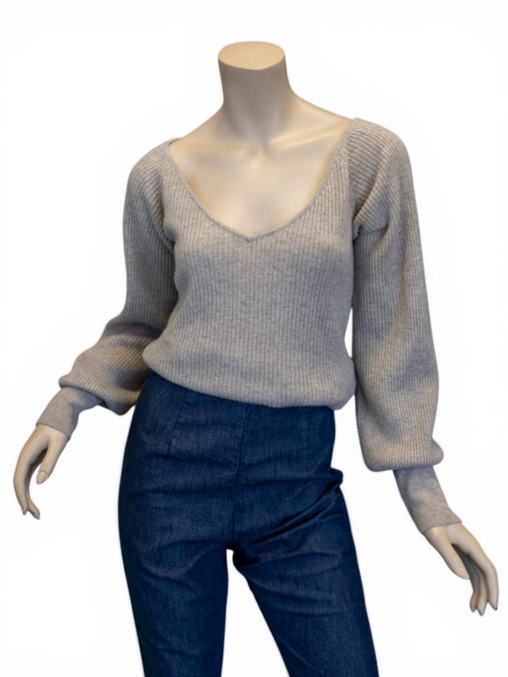 Reformation Hart V-Neck Cashmere Jumper Sweater Size M